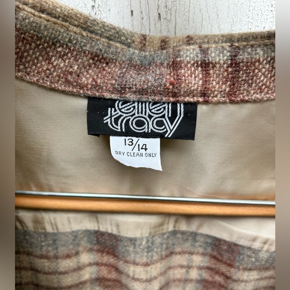 70s vintage international women’s labor union 100% wool cropped collared shirt - Picture 5 of 14